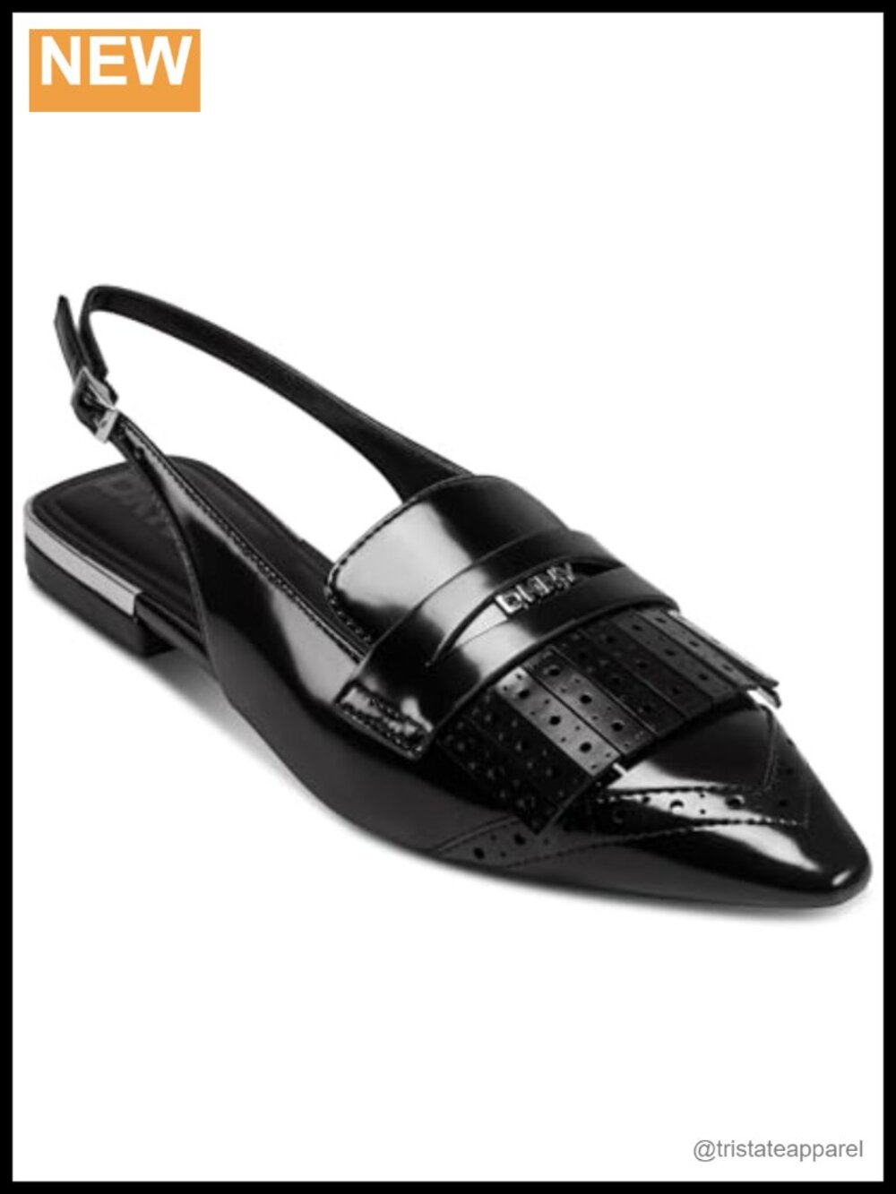 DKNY Caxine Slingback Ballet Flat Leather Pointed Toe Women's